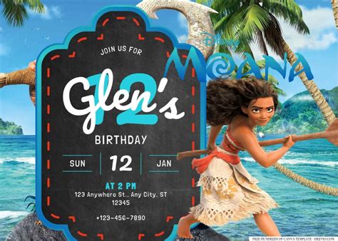 FREE-Moana-Birthday-Canva-Templates (3) | Download Hundreds FREE ...