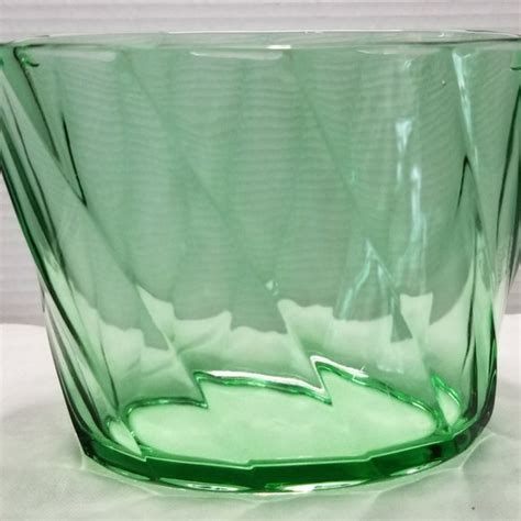 Heisey Dining Vintage Heisey Glass Twist Moongleam Green Ice Bucket Poshmark