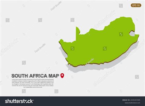 South Africa Map World Map International Stock Vector Royalty Free