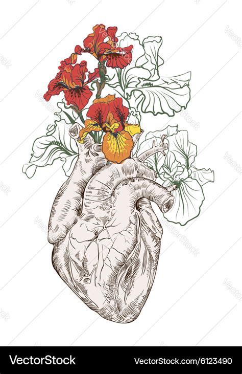 Flower Drawings With Hearts : Begin to darken the background heart with ...