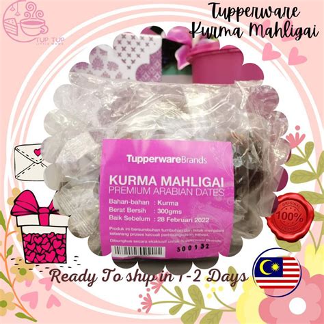 Hadiah Tupperwarediywish Card Reka Wish Kurma Gift Set Tupperware