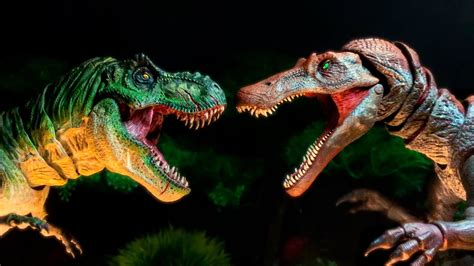 T Rex Vs Spinosaurus Jurassic Park Stop Motion Youtube