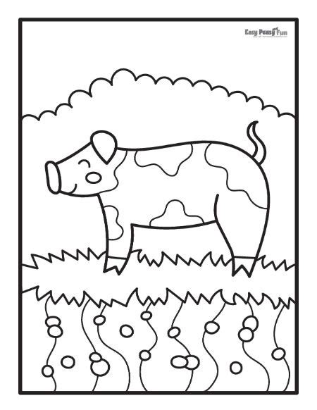 Printable Pig Coloring Pages Easy Peasy And Fun