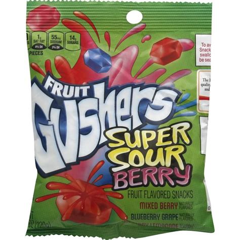 Fruit Gushers Fruit Snacks Super Sour Berry 425 Oz Instacart