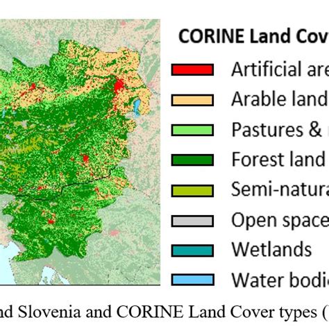 Austria And Slovenia And CORINE Land Cover Types Based On EEA 8