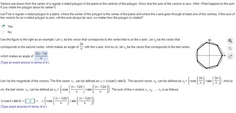 Solved Vectors Are Drawn From The Center Of A Regular Chegg