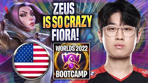 ZEUS IS SO CRAZY WITH FIORA T1 Zeus Plays Fiora TOP Vs Aatrox