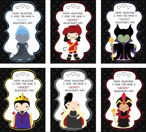 Disney Villains Wicked Cute Valentine's Day Printables » Whisky + Sunshine