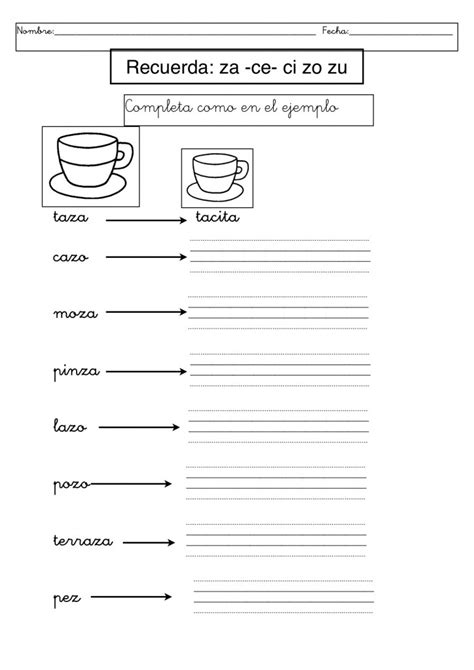 Recursos para el aula Fichas de dificultades ortográficas