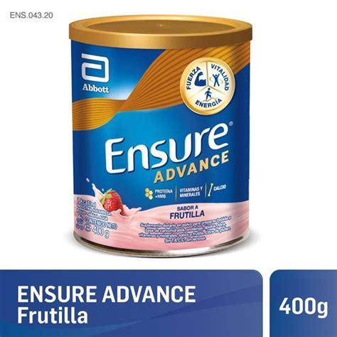 Ensure Suplemento Nutricional Advance Frutilla Lata 400 Gr Ensure