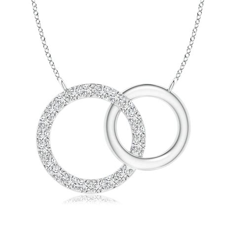 Interlocking Diamond Circle Necklace Angara