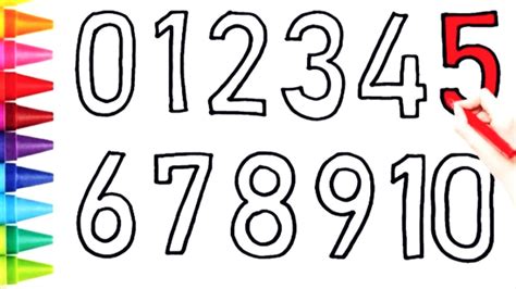 123 Number Counting 01234 Number Name 1 To 10 Numbers 123