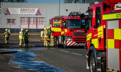 Dundee Fire Firefighters Tackle Huge Industrial Estate Blaze