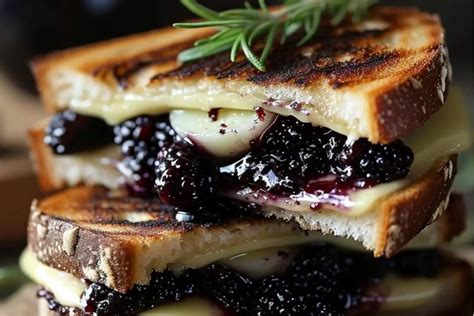 Blackberry Balsamic And Brie Grilled Cheese Recipestasteful