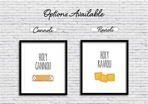 Holy Cannoli Printable Sign Cannoli Kitchen Sign Italian Etsy