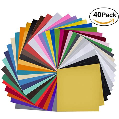 40 Pack 12 X 12 Premium Permanent Self Adhesive Vinyl Sheets