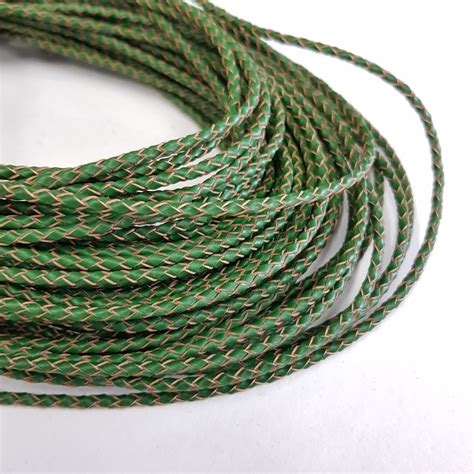 X Metre Mm Braided Leather Bolo Cord Colours Etsy