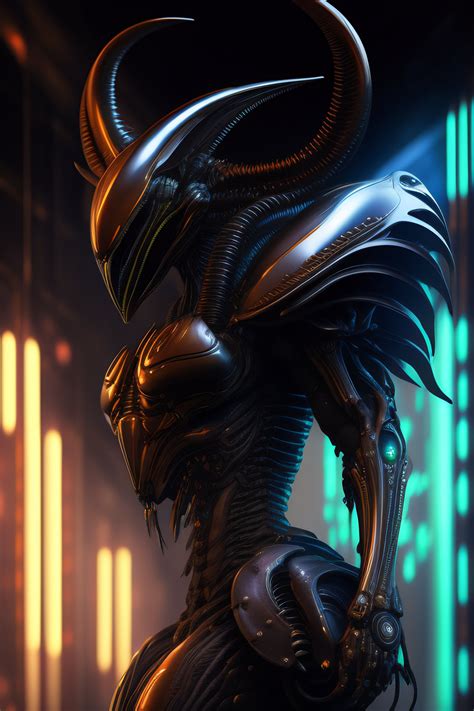 Lexica Alien Xenomorph Male Biomechanical Full Body Cinematic Style