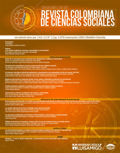 Archivos Revista Colombiana De Ciencias Sociales