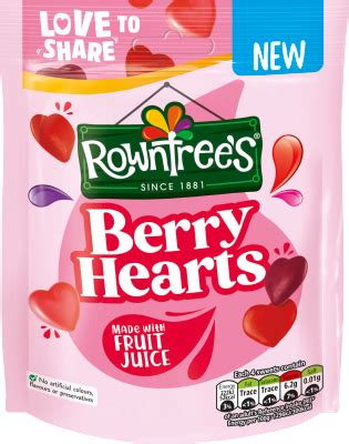 Rowntrees Berry Hearts Sweets Sharing Bag Brits R U S