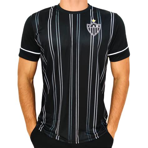 Camisa Atlético Mineiro Stripes Preta Masculino Olden Sports