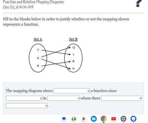 Fill In The Blanks Below In Order To Justify Whether Or Not The Mapping