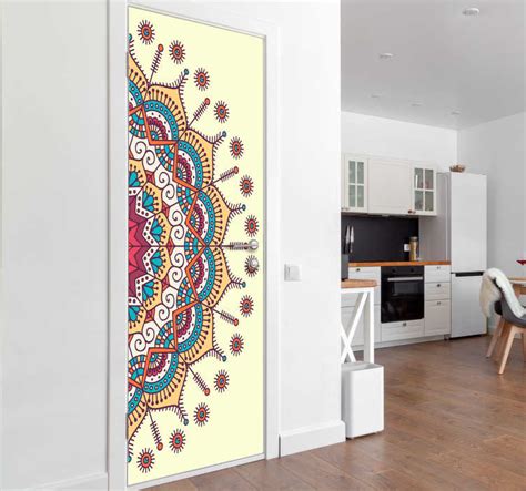 Vintage mandala glass door sticker - TenStickers