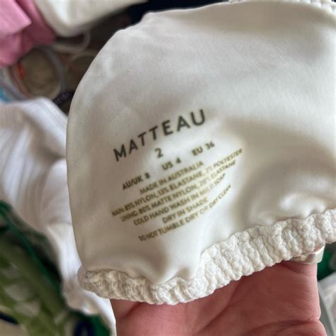 Matteau White Bikini Top Size 2 Fit True To Depop