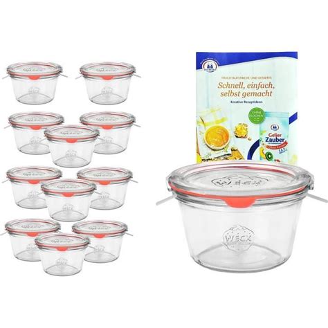 MamboCat Lot De 12 Bocaux Weck En Verre De 370 Ml 1 4 Litre Avec 12