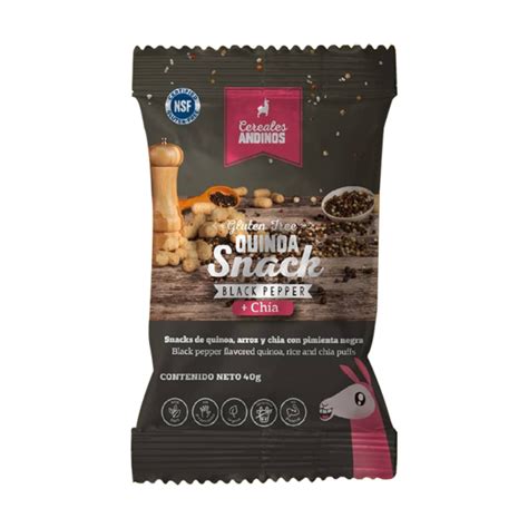 Confiteria Snack Quinoa Black Pepper Chia Cereales Andinos