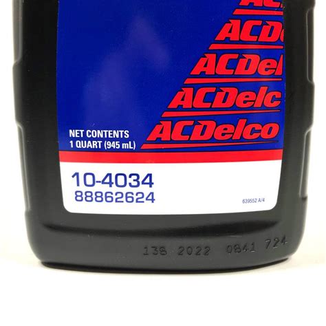 Genuine Gm Parts 88862624 Dexron Gear Oil Ls 75w 90 Acdelco 1qt