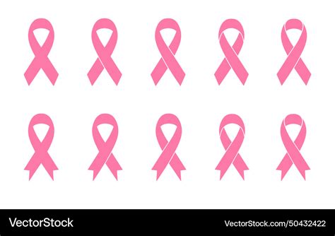 Pink Awareness Ribbon Breast Cancer Royalty Free Vector