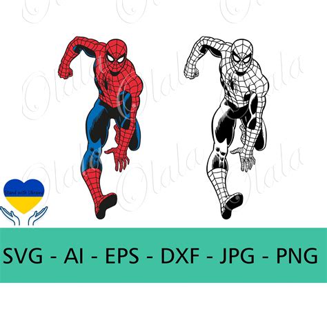 Spider Man Svg Layered Digital Instant Download Spiderman Svg Cut File Avenger Superhero Eps