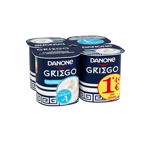 Yogur Griego Natural Danone Pack De 4 Unidades De 110 G Supermercado