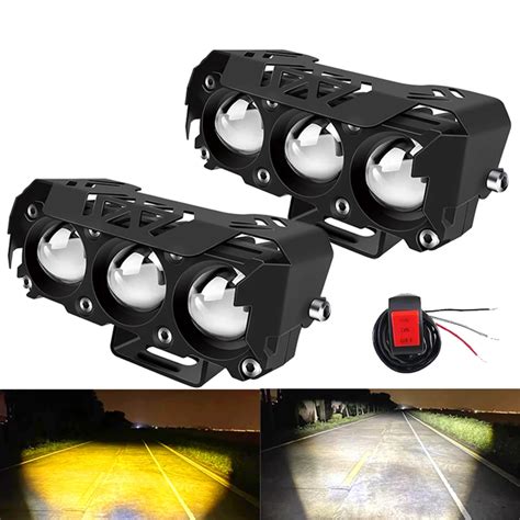 Nuevos Focos Led De Tres Ojos Para Motocicleta Faros Modificados Para