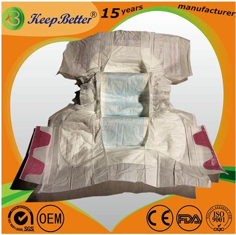 Oem Japanese Type Hospital Disposable Printed Magic Tape Adult Diaper