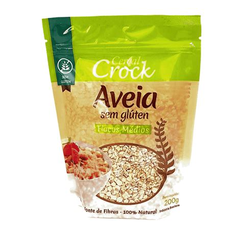 Qual Aveia Nao Tem Gluten - AVEIA SEM GLUTEN FLOCOS MEDIOS 200g Leve Croc - Loja dos Naturais | SP