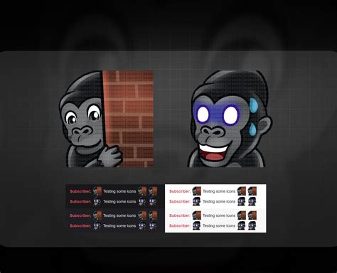 6 X Gorilla Twitch Emotes For Twitch Discord Mixer Or Youtube Etsy UK