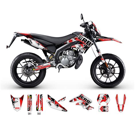 Black Star Series Graphics Kit For Derbi Senda 50 • Tmx Graphics