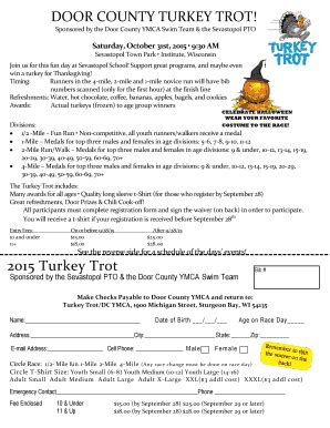 Fillable Online Door County Turkey Trot Fax Email Print Pdffiller