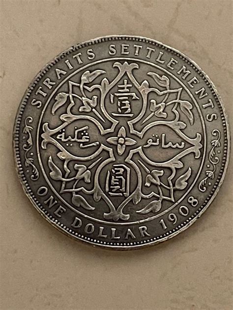 Straits Settlement One Dollar Coin King Edward Vii Hobbies Toys