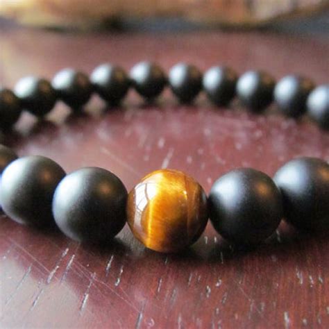 Men S Matte Onyx Beaded Necklace Mm Mens Necklace Etsy