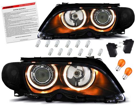 Bmw E Sedan Lampy Reflektory Black Ringi Cts Tuning Angel Eye