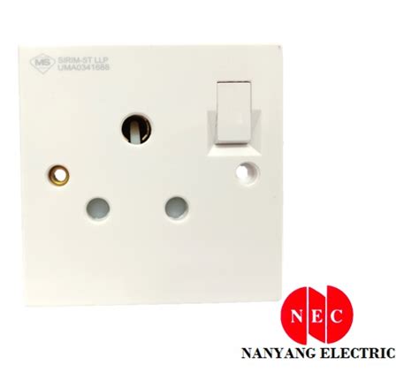 Ums 1215a 15a 1gang Switch Socket Outlet Flush Nanyang Electric Estore