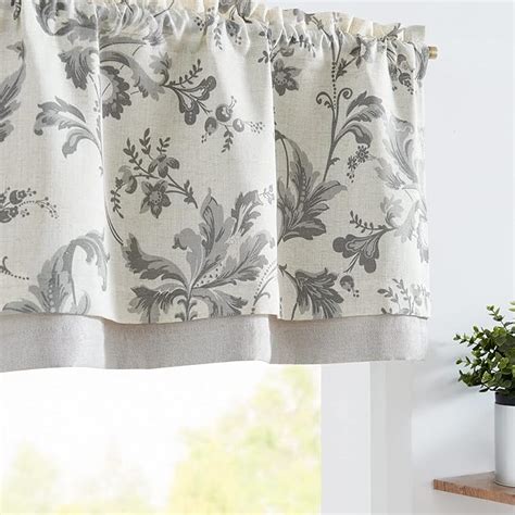 Amazon Jinchan Linen Valance Curtain Farmhouse Window Decor Gray