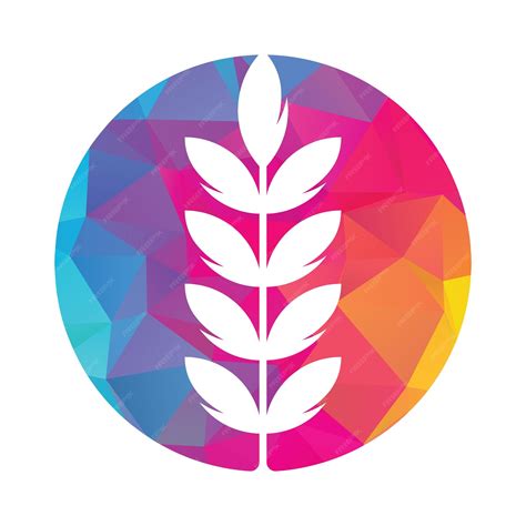 Diseño De Logotipo De Vector De Icono De Grano De Trigo Diseño De