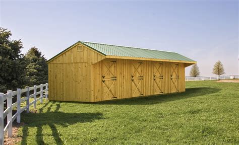 10' x 40' Stall Horse Barn - Board & Batten - Gazebo Joe's