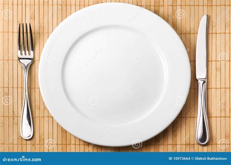 Fork Knife Plate Stock Photo Image Of Empty Lunch 10973664