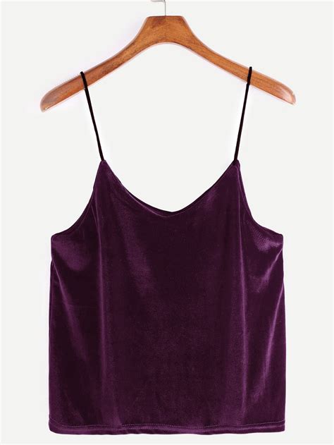 Velvet Cami Top Shein Sheinside