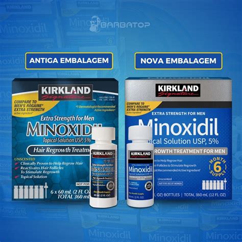 Minoxidil Kirkland 5 Original 12 Frascos 2 Caixas Barba Top